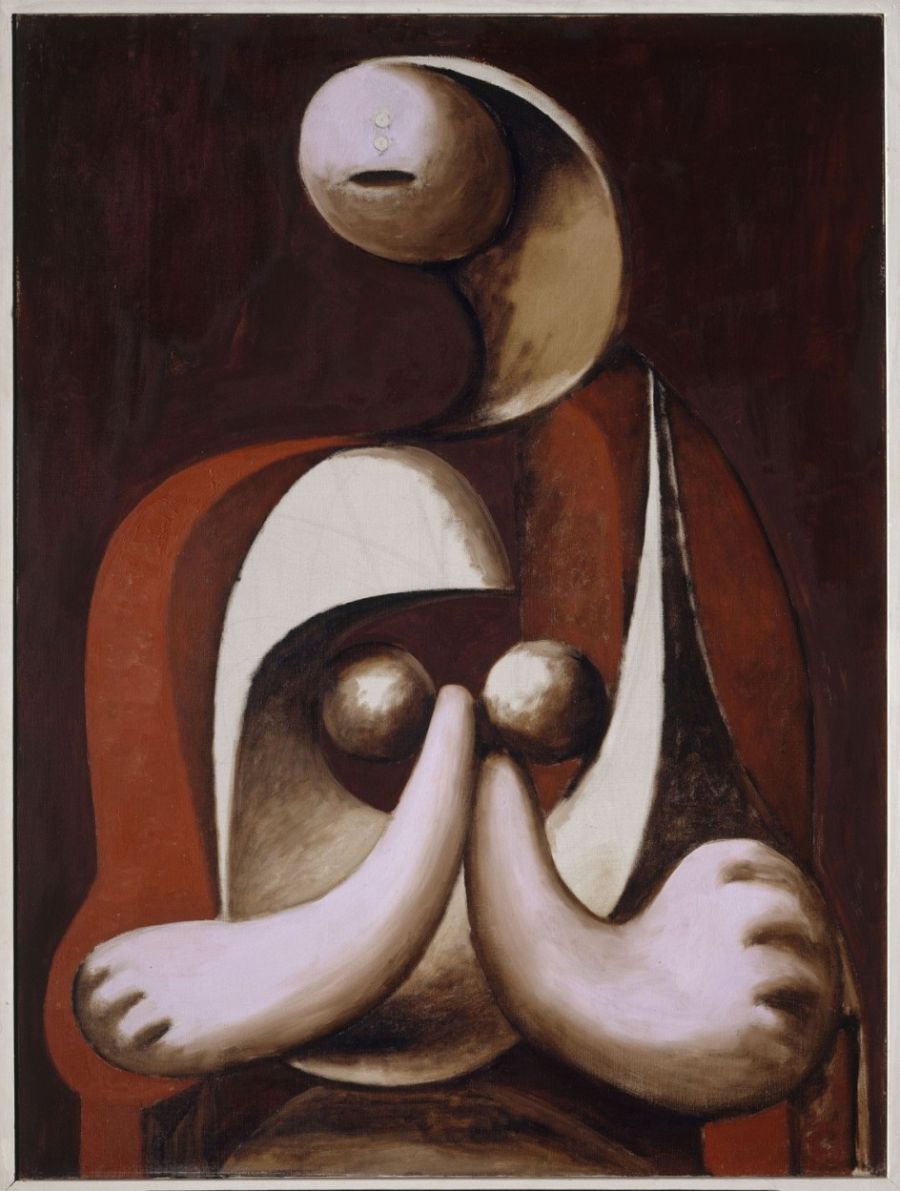 Museo Picasso Paris Mujer sentada en un sillón rojo