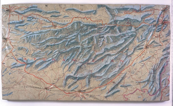 Guillermo Kuitca. Afghanistan 1990. Mixed media on mattress 67 x 118 x 4-34 in. Daros-Latinamerica Collection Zurich