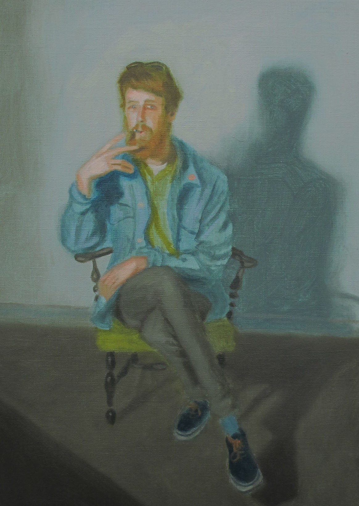 Julio fumando. 2013. Óleolienzo. 38x27cm