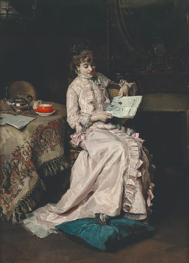 Aline Masson Leyendo Raimundo de Madrazo y Garreta 1890 1891
