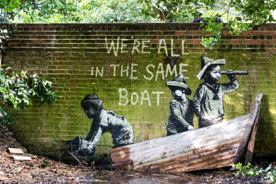 Obra de Banksy de la Great British Spraycation