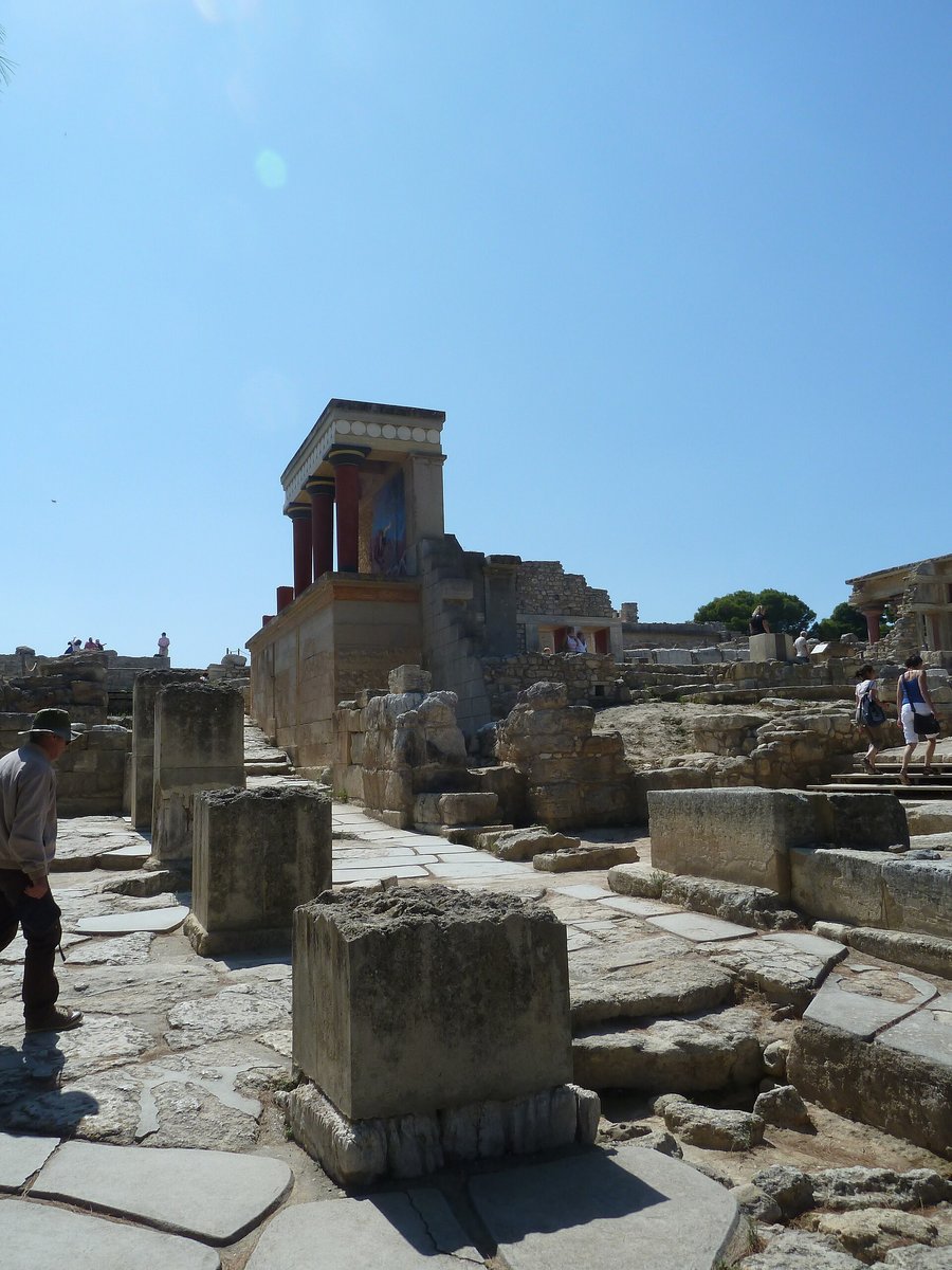 Portico norte del palacio de Cnosos, en Creta