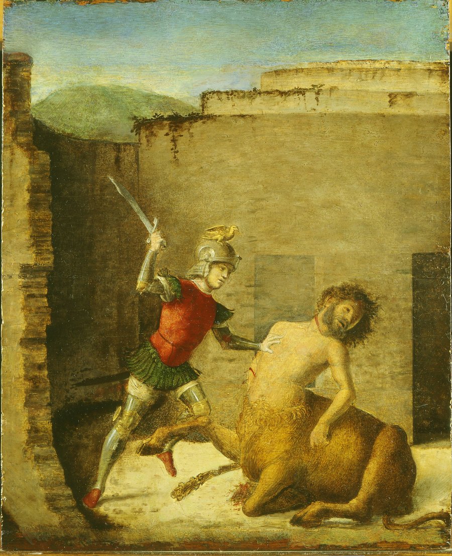 Cima da Conegliano, Teseo matando al Minotauro, h. 1505