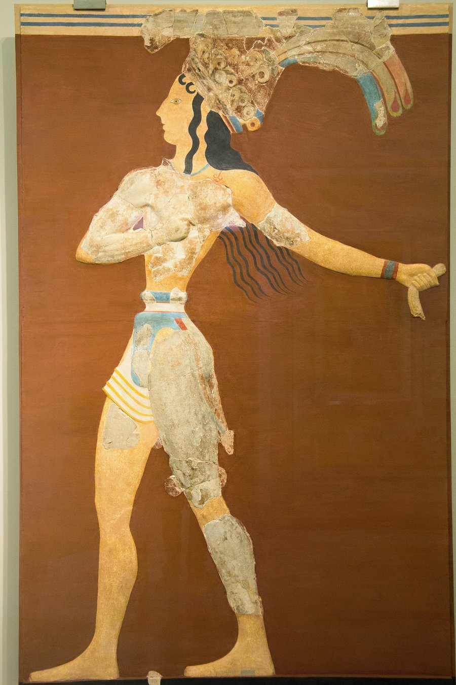 El principe de los lirios, fresco minoico de Cnosos