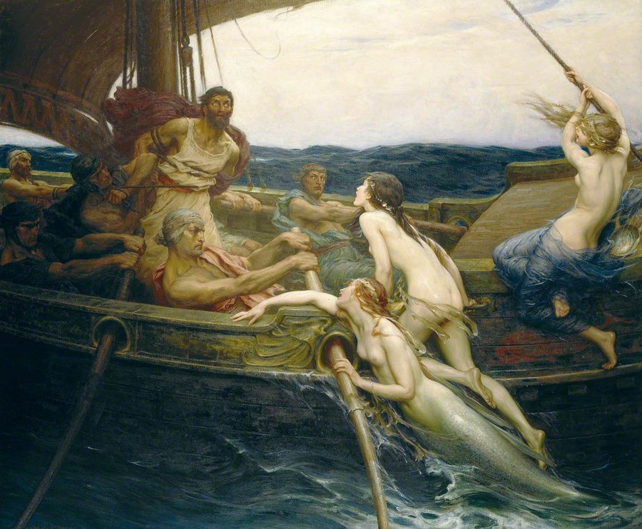 Ulises y las sirenas, de Herbert James Draper, 1909