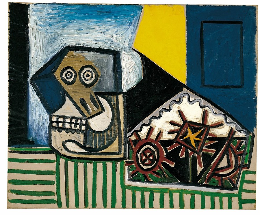 Pablo Picasso, Naturaleza muerta con cráneo y tres erizos, 1947