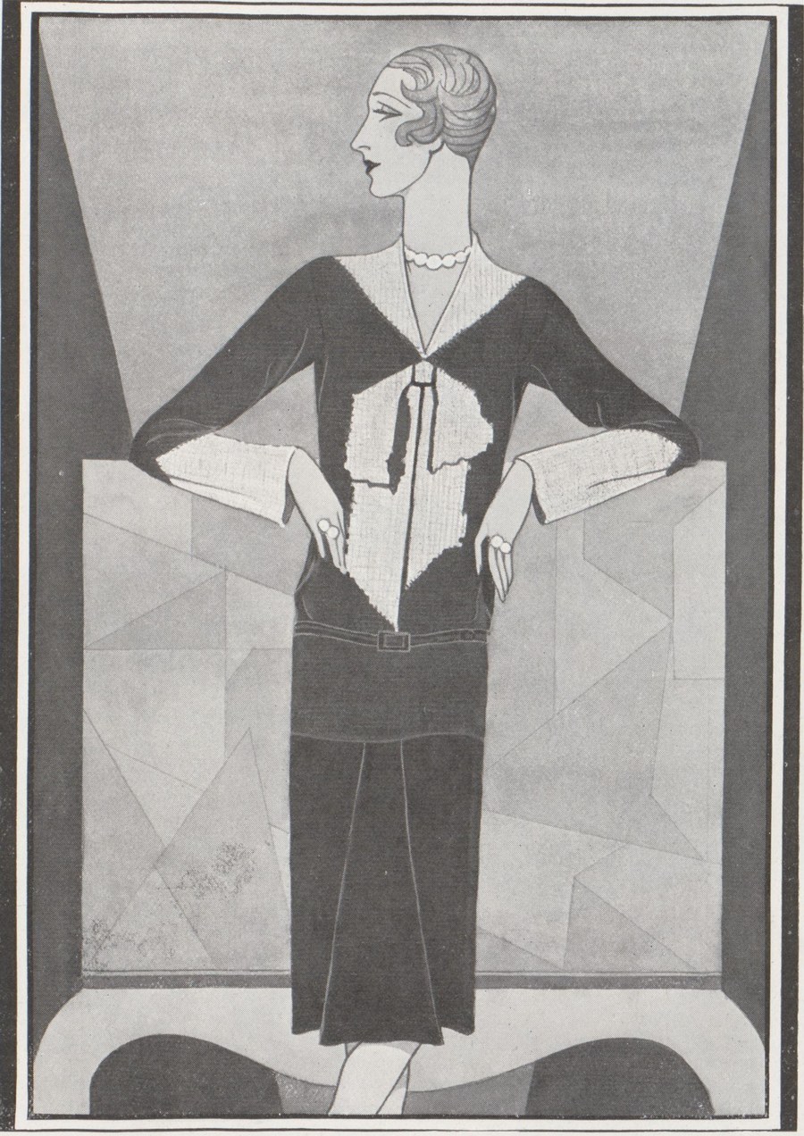 Elsa Schiaparelli, jersey con lazo trompe-l'oeil, 1927