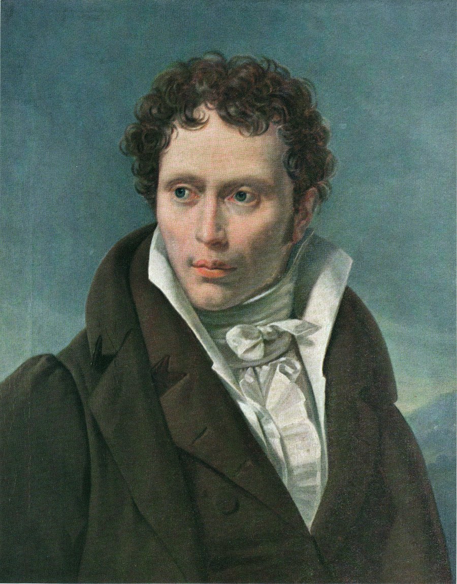 Retrato del joven Arthur Schopenhauer por Ludwig Sigismund Ruhl, h. 1815