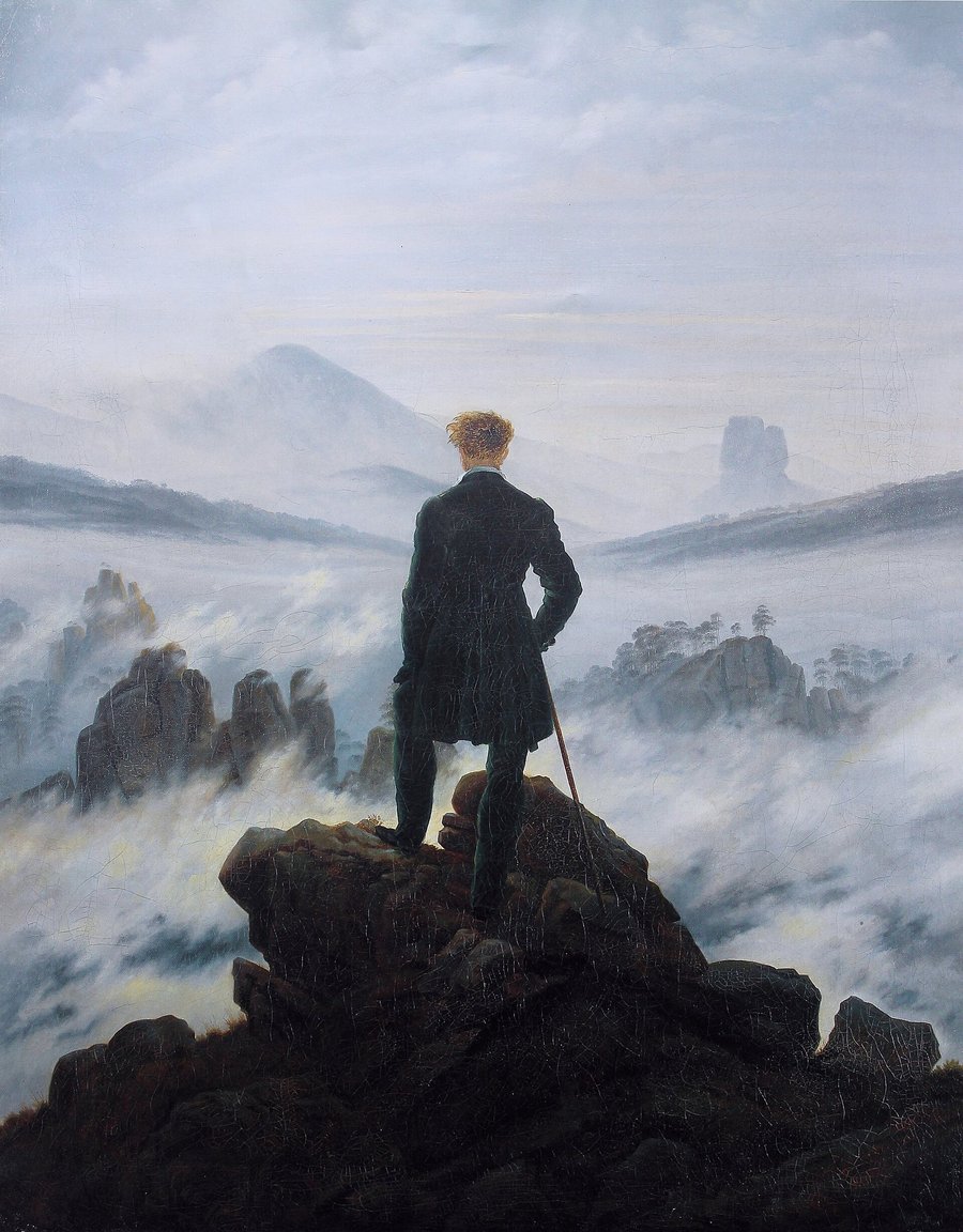Caspar David Friedrich, El caminante sobre el mar de nubes