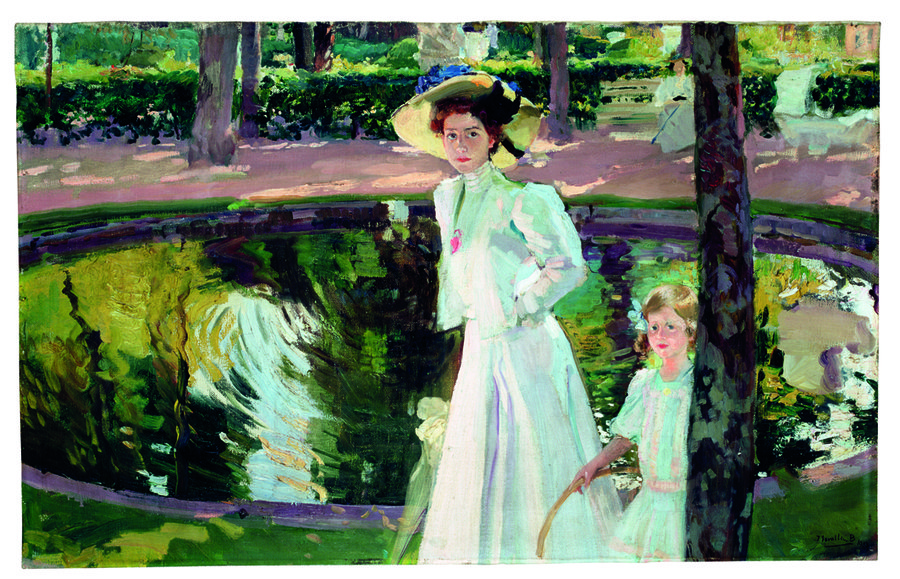 Joaquin Sorolla, Maria en el jardin de La Granja, 1907
