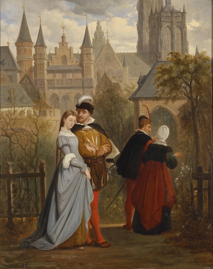 Fausto seduciendo a Margarita por Hendrik Frans Schaefelsjpg