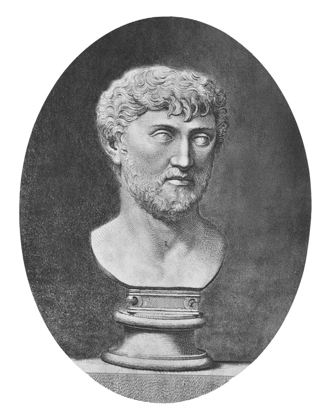 Busto de Tito Lucrecio Caro, poeta y filósofo romano