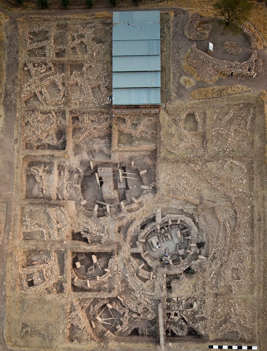 Vista aérea del yacimiento de Göbekli Tepe