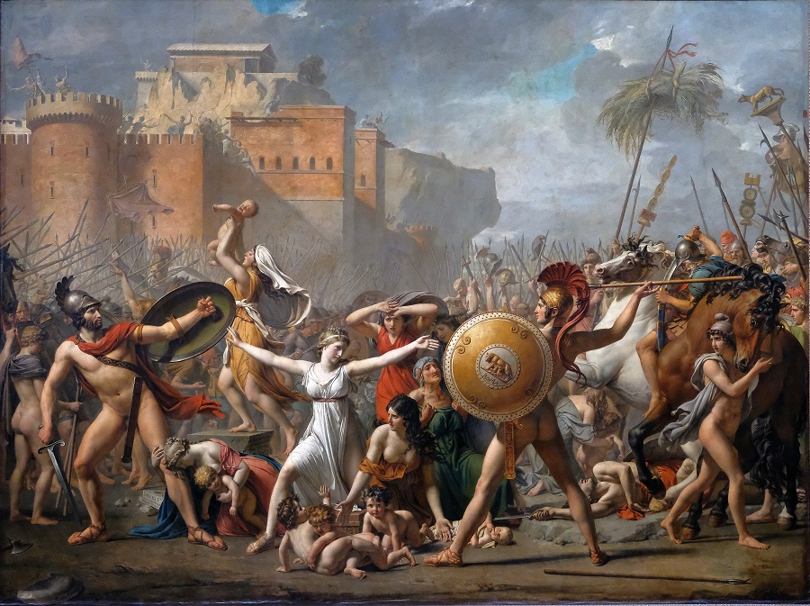 Jacques Louis David Las sabinas 1799 Museo del Louvre París