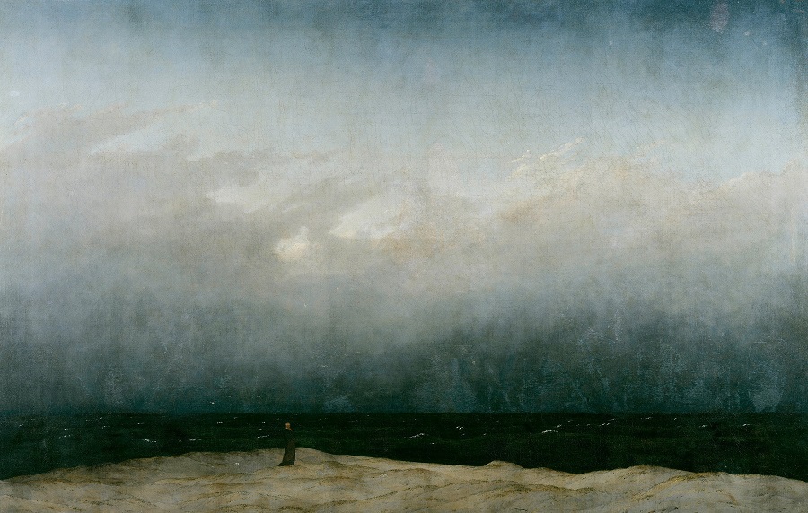 Friedrich Monje a la orilla del mar