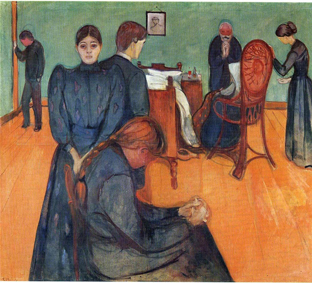 Muerte en la Habitación (1895).Edvard Munch
