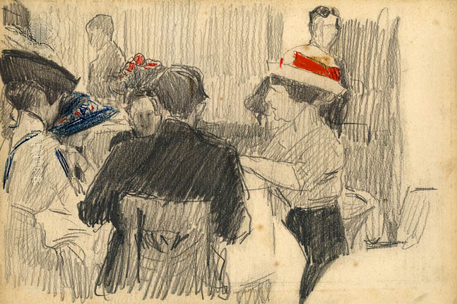 Sorolla: Escena de café, 1911.