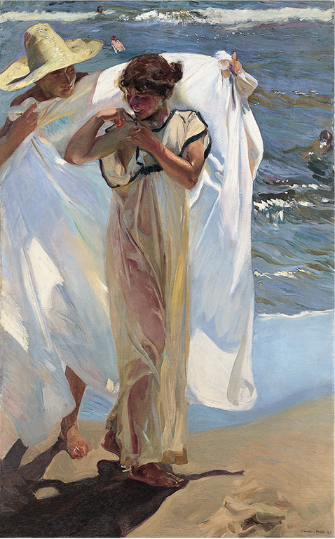 Sorolla: Saliendo del baño, 1908.