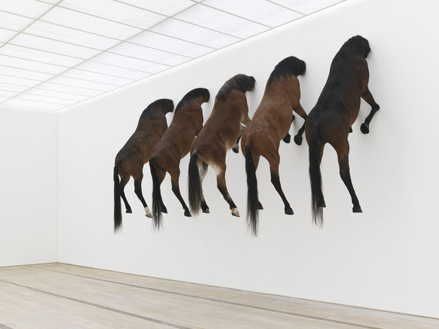 maurizio cattelan horses